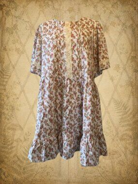 Fairy Fashion 🧵🧚♀️ JOE FRESH Floral White & Pink Mini Dress sz M